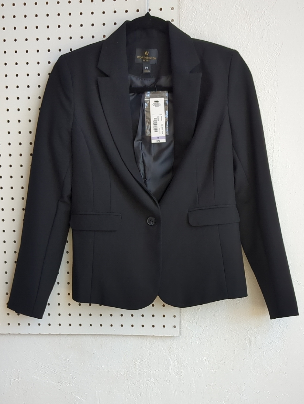 Worthington Women's Black Notch Lapel Blazer